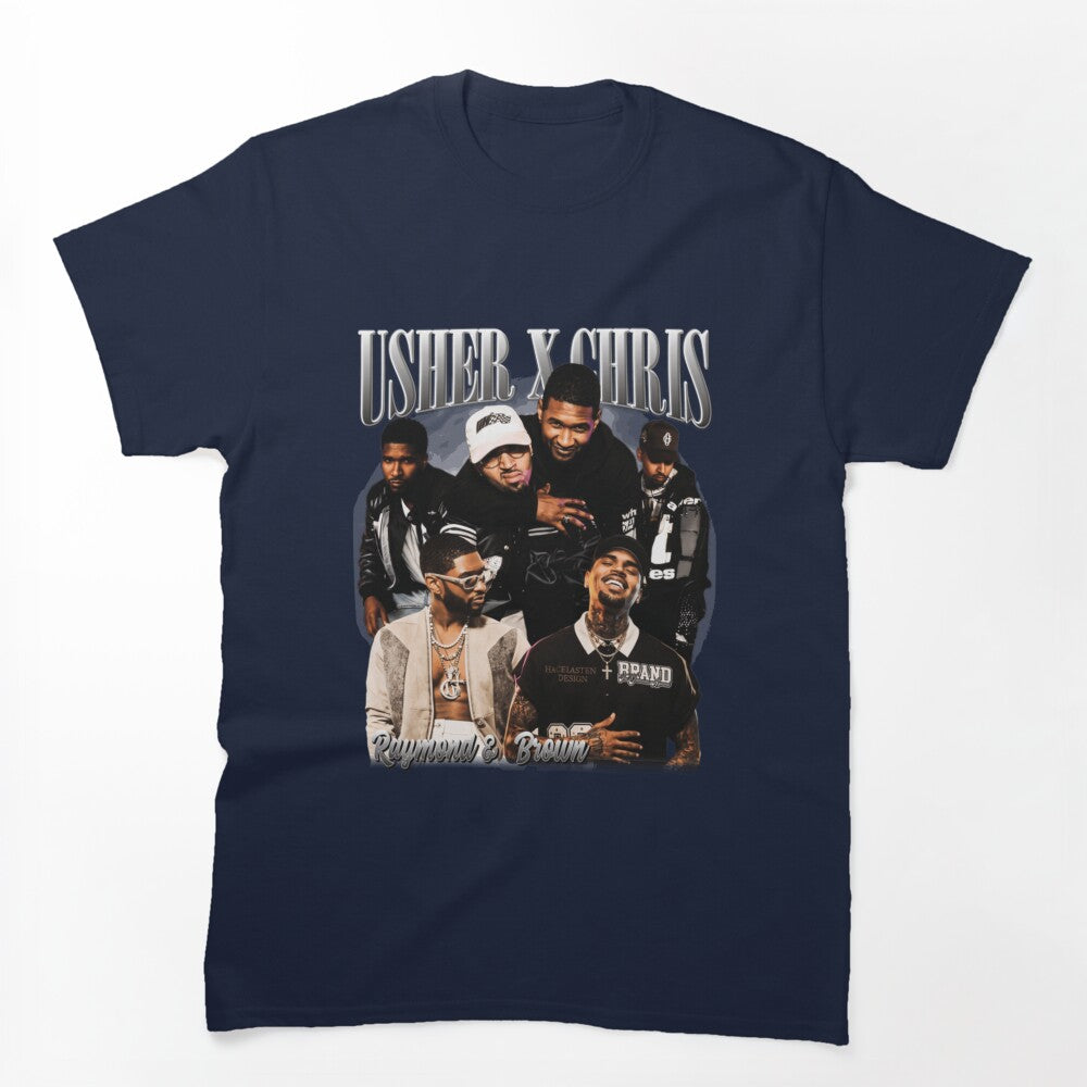 Chris Brown Usher Vintage R&B Group Tour Design Shirt