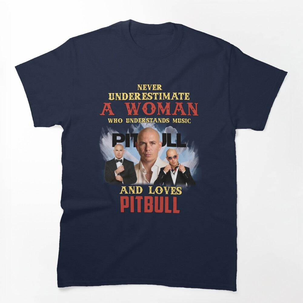 Never Underestimate A Woman Who Loves Pitbull Shirt