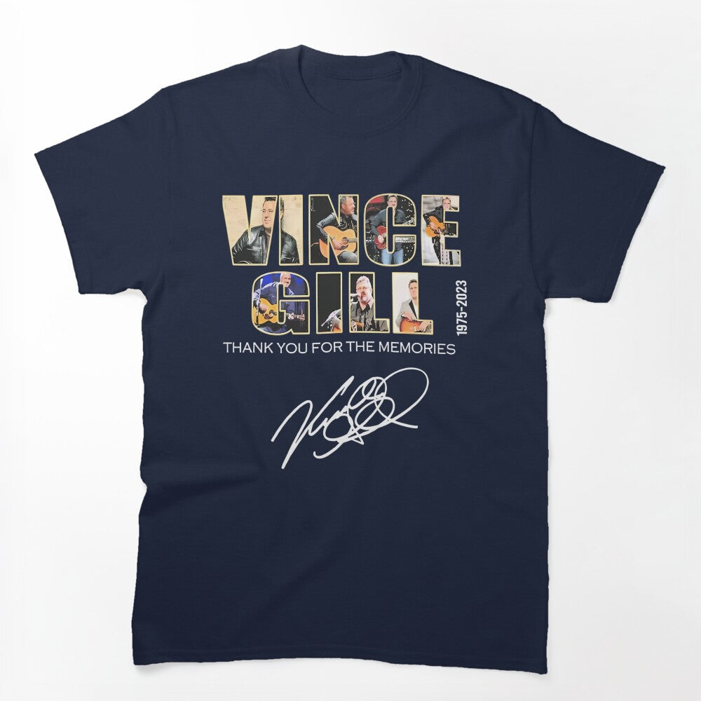 Vince Gill 1975-2023 Thank You For The Memories Signatures Shirt