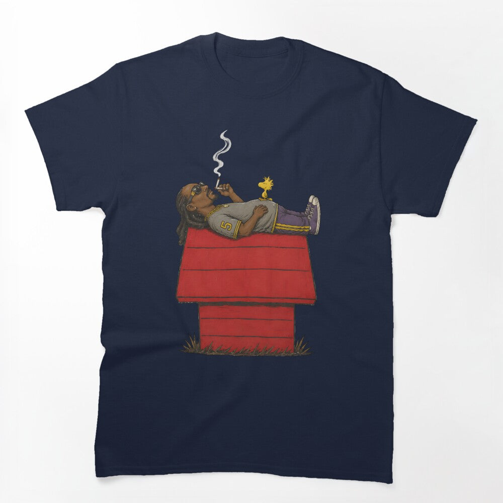 Snoopy Dog Or Snoop Dogg Funny Snoop- Y -Dogg And Woodstock Shirt