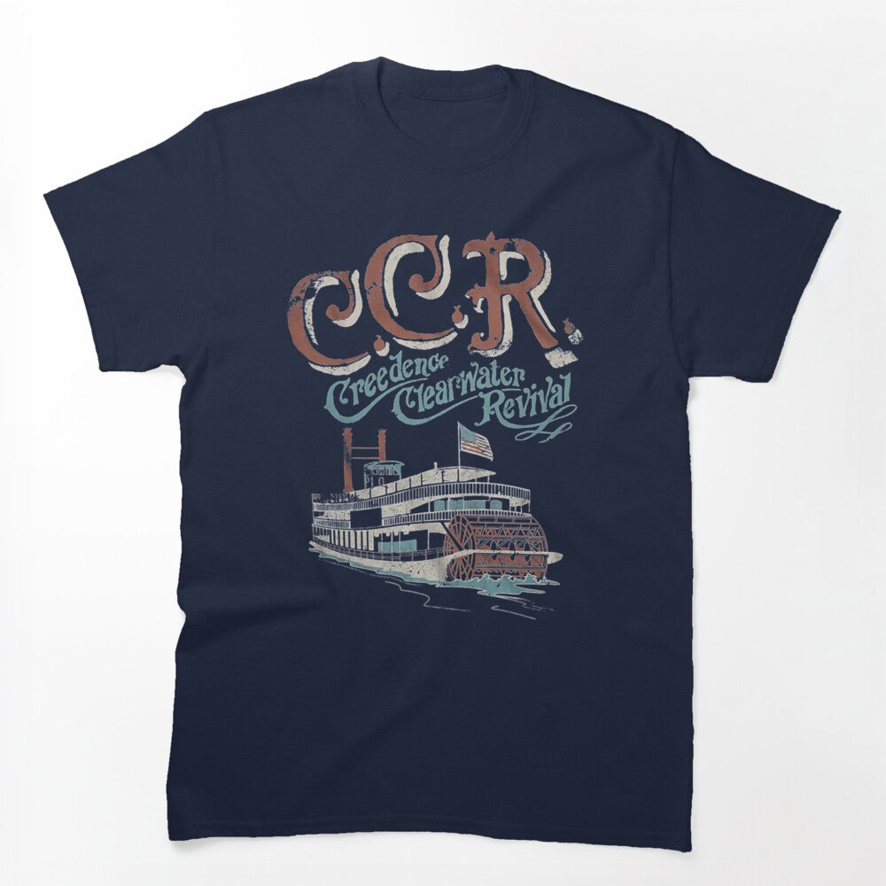 Rollin' On The River Ccr American Rock Band Shirt