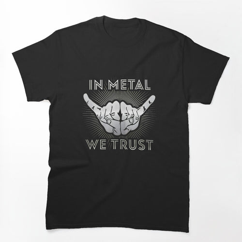 In Metal We Trust Horns Ray Grunge -10 Shirt