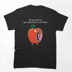 Apple Car Escape Plan Retro Cartoon Road Trip Design Shirt