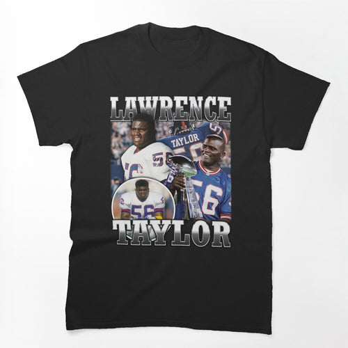 Lawrence Taylor LT Football Signature Vintage Retro 80s 90s Bootleg Shirt