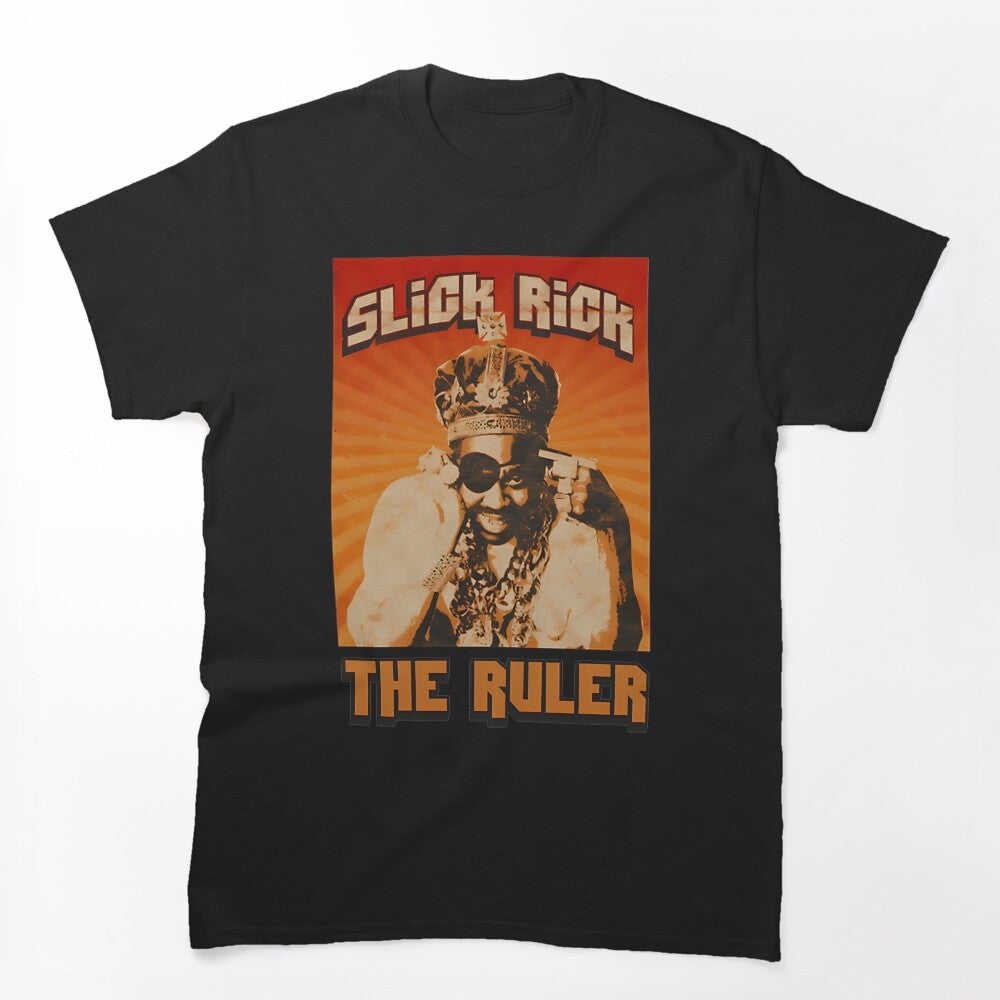 Slick Rick Retro Crown Iconic Rap Portrait Illustration Shirt