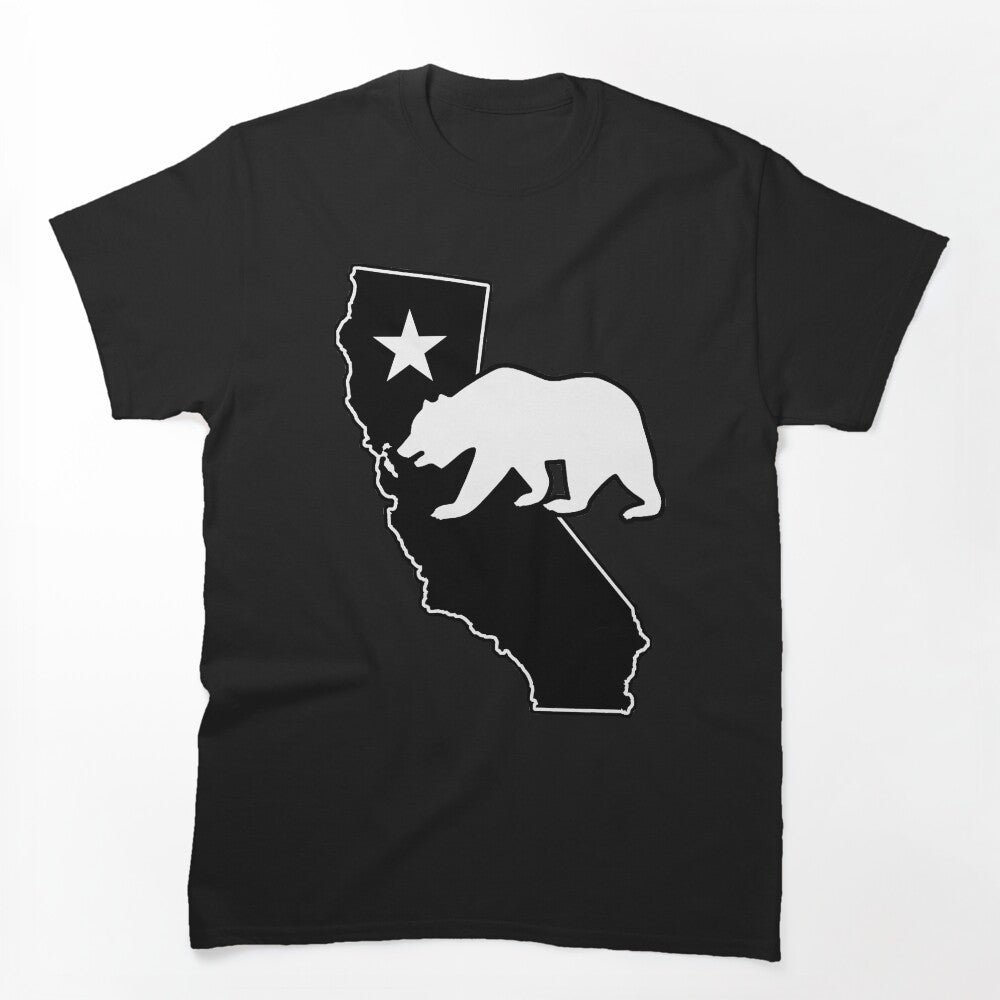 California State Flag Bear Blackout Style Shirt