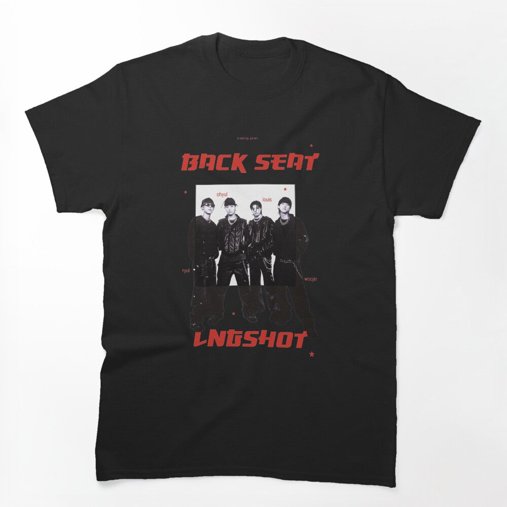LNGSHOT Backseat Vintage Kpop Boy Group Graphic Shirt