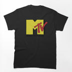 MTV Bright Yellow M & Red TV Logo Shirt