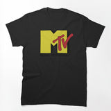 MTV Bright Yellow M & Red TV Logo Shirt