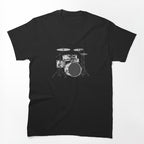 Drum Kit - Black And White Shirt