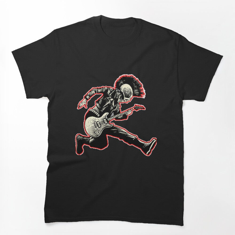 Punk Rock Skeleton Guitarist Shirt