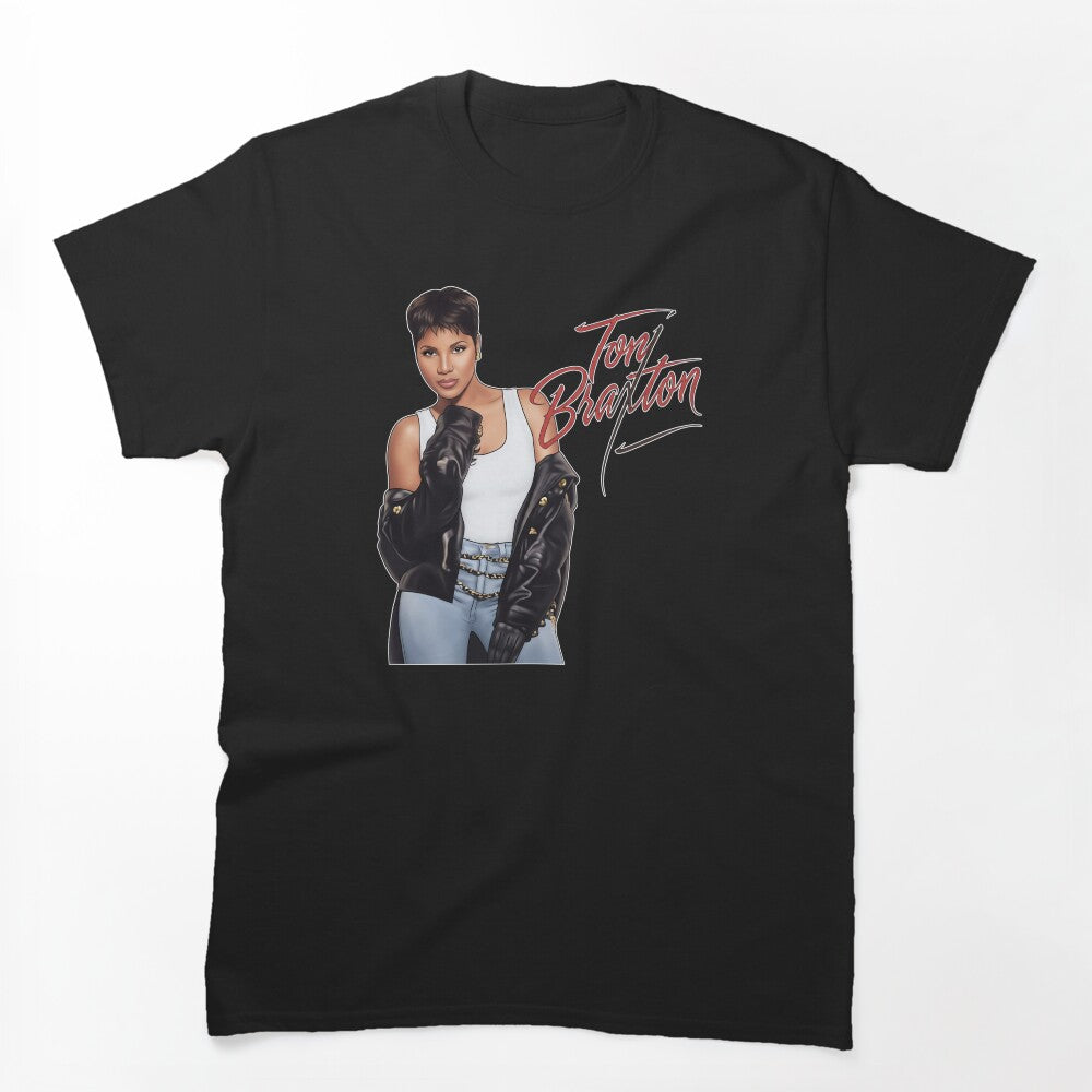 Toni Braxton 90s R&B Icon Retro Portrait Graphic Shirt