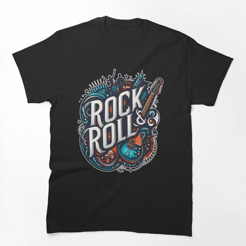 Vibrant Rock 'n' Roll Graphic Rock 'n' Roll Artwork Shirt