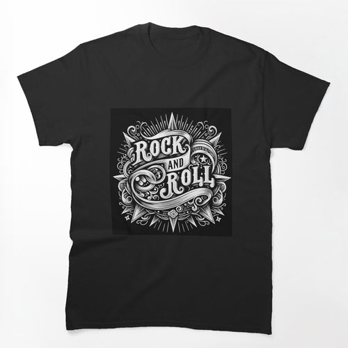 Rock And Roll Typography Shirt