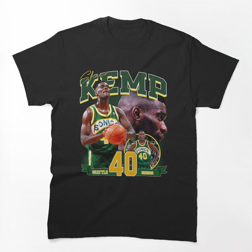 Shawn Kemp The Reignman Legend Basketball Signature Vintage Retro 80s Shirt