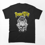Yellow Typography With White Outline Silhouette Shirt