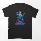 Metal Instrument Robot Electric Guitar Graphic Shirt