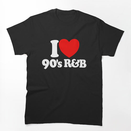 I Love 90's R&B Red Heart Vintage Music 90's R&B Gear Shirt