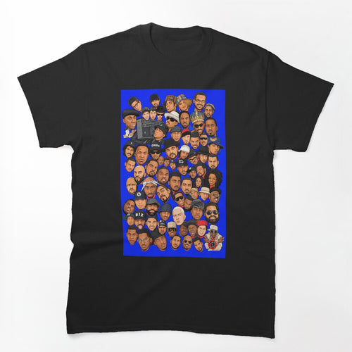 Old School Hip Hop Legends Collage Art Shirt
