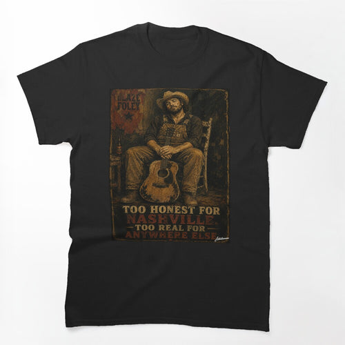Blaze Foley Too Honest For Nashville Texas Lo-Fi Portrait Art Shirt