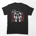Deftones Alternative Rock Skull And Red Roses Floral Music Shirt