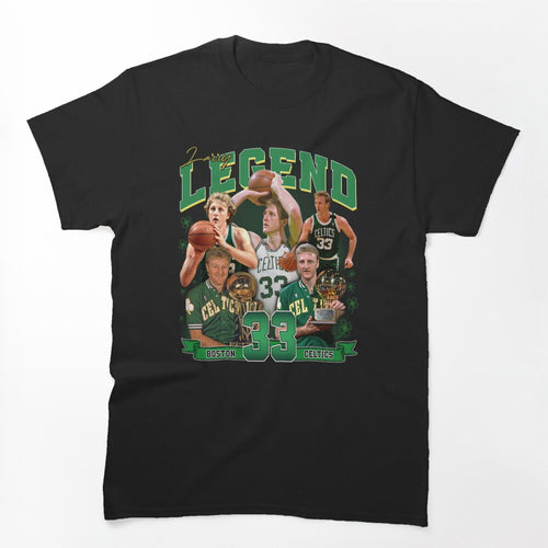 Larry Bird Legend Basketball Signature Vintage Retro 80s 90s Bootleg Shirt