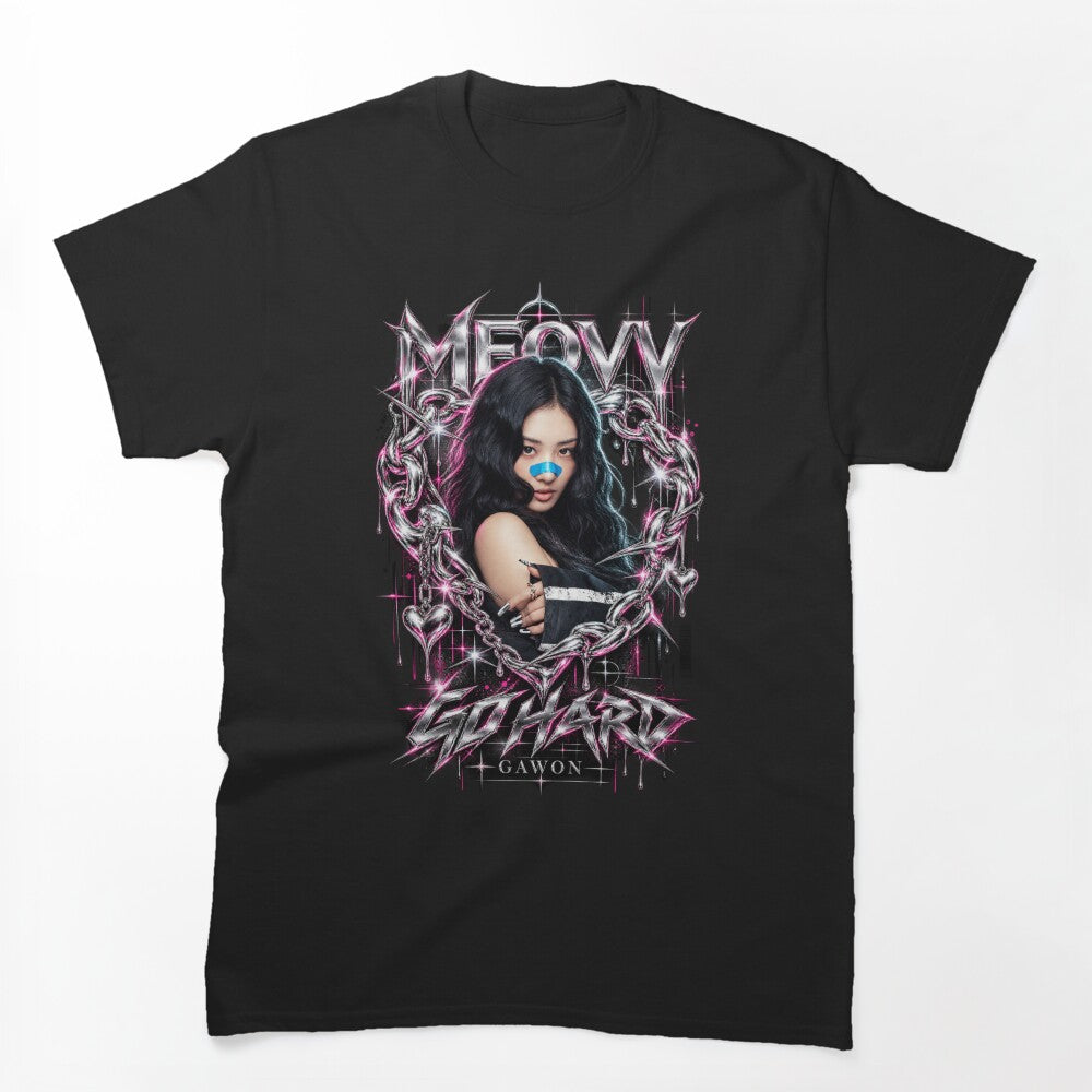 Silver Spike Gawon MEOVV Go Hard Era Kpop Visual Art Shirt