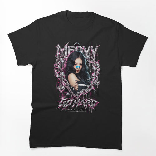 Silver Spike Gawon MEOVV Go Hard Era Kpop Visual Art Shirt