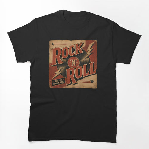Long Live Rock 'N' Roll -Vintage Rock 'N' Roll Vinyl Shirt