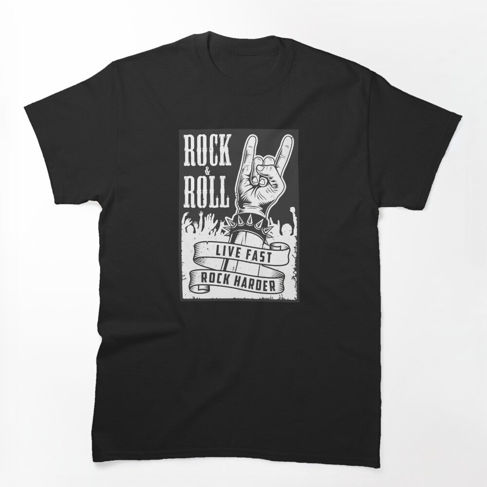 Rock And Roll Live Fast Rock Harder Shirt