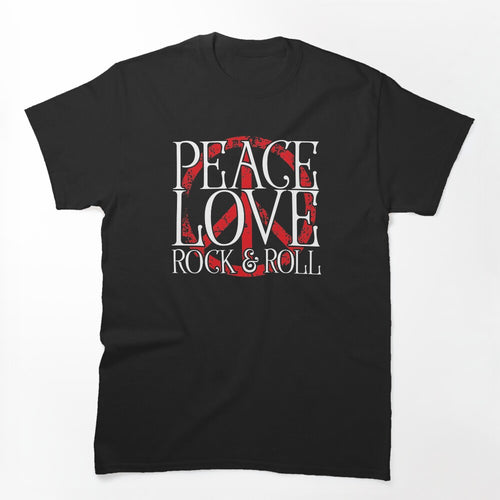 Peace Love Rock And Roll Cool Peace Symbol Hippie Design Shirt