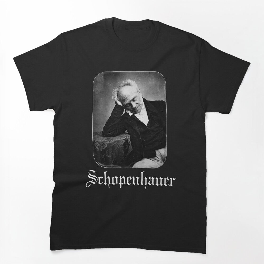 Schopenhauer Black Metal Style Logo Shirt