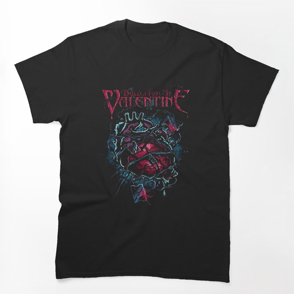 Music Vintage Retro Bullet For My Valentine Skull Red Eyes Love You Shirt
