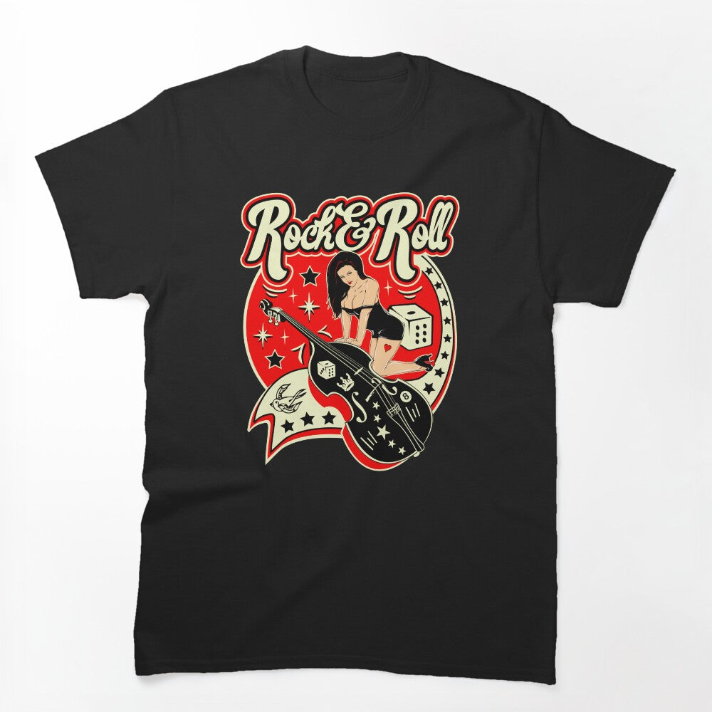 Rockabilly Pin Up Girl Vintage Rockers Retro Rock And Roll Shirt