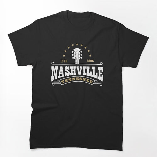 Guitar Nashville Tennessee Musician Shirt