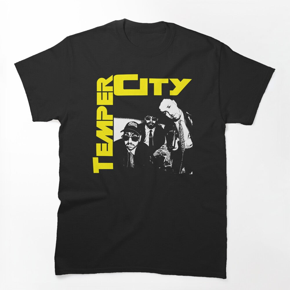 Big Yellow Typography Indie Rock Shirt