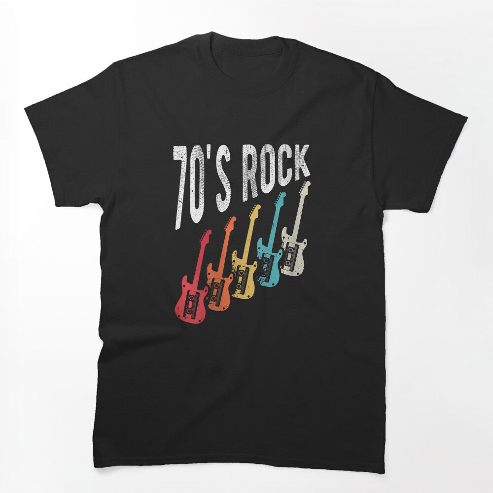 Retro Rock Revival The Cassette Guitar Emblem 4100 Shirt