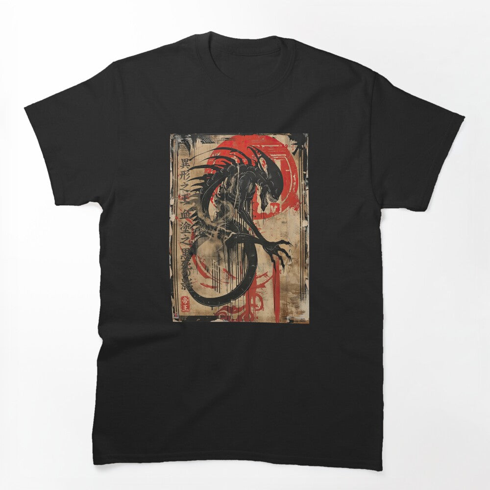 Black Death Japanese Alien Demon Shirt