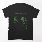 Doc Watson Folk Bluegrass Vintage Portrait Graphic Design Shirt