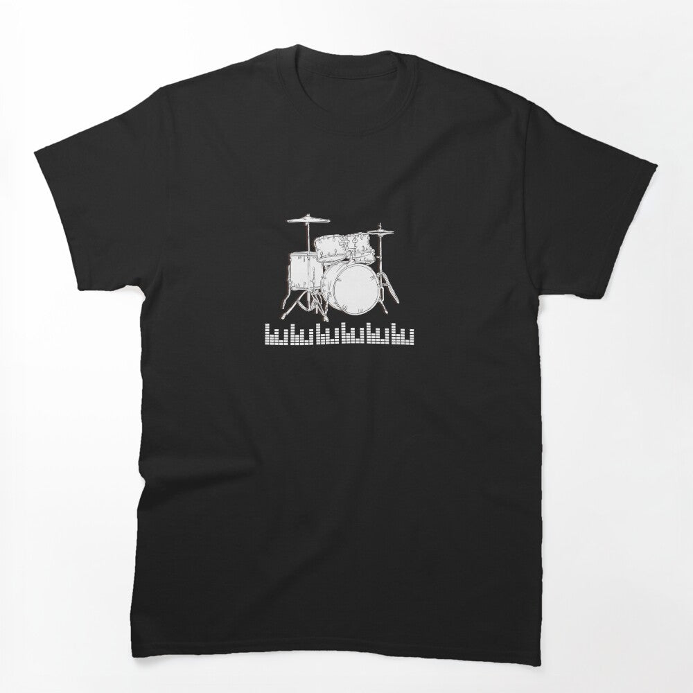 Drums With Music Wave Drummer Drumming Drum Kit Shirt