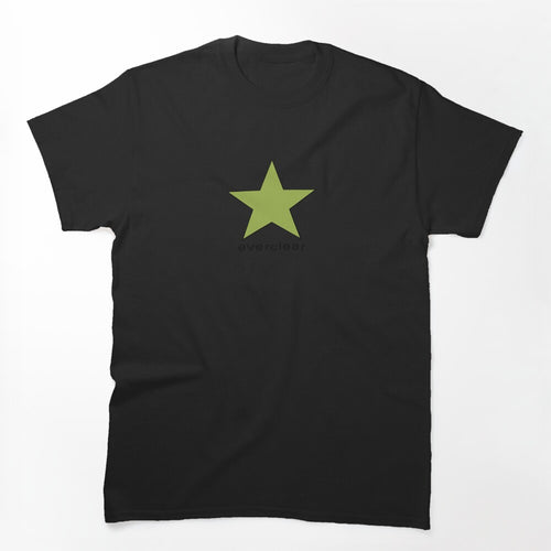 Everclear White Pale Green Star Design Shirt