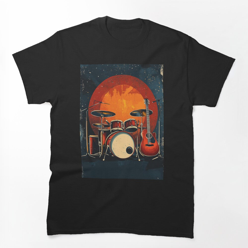 Drum Kit And Guitar Shirt