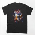 Portrait Of Four Glam Metal Musician Figures Wearing Leather Shirt