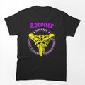 Purple Typography Thrash Metal Symbol Yellow Shirt