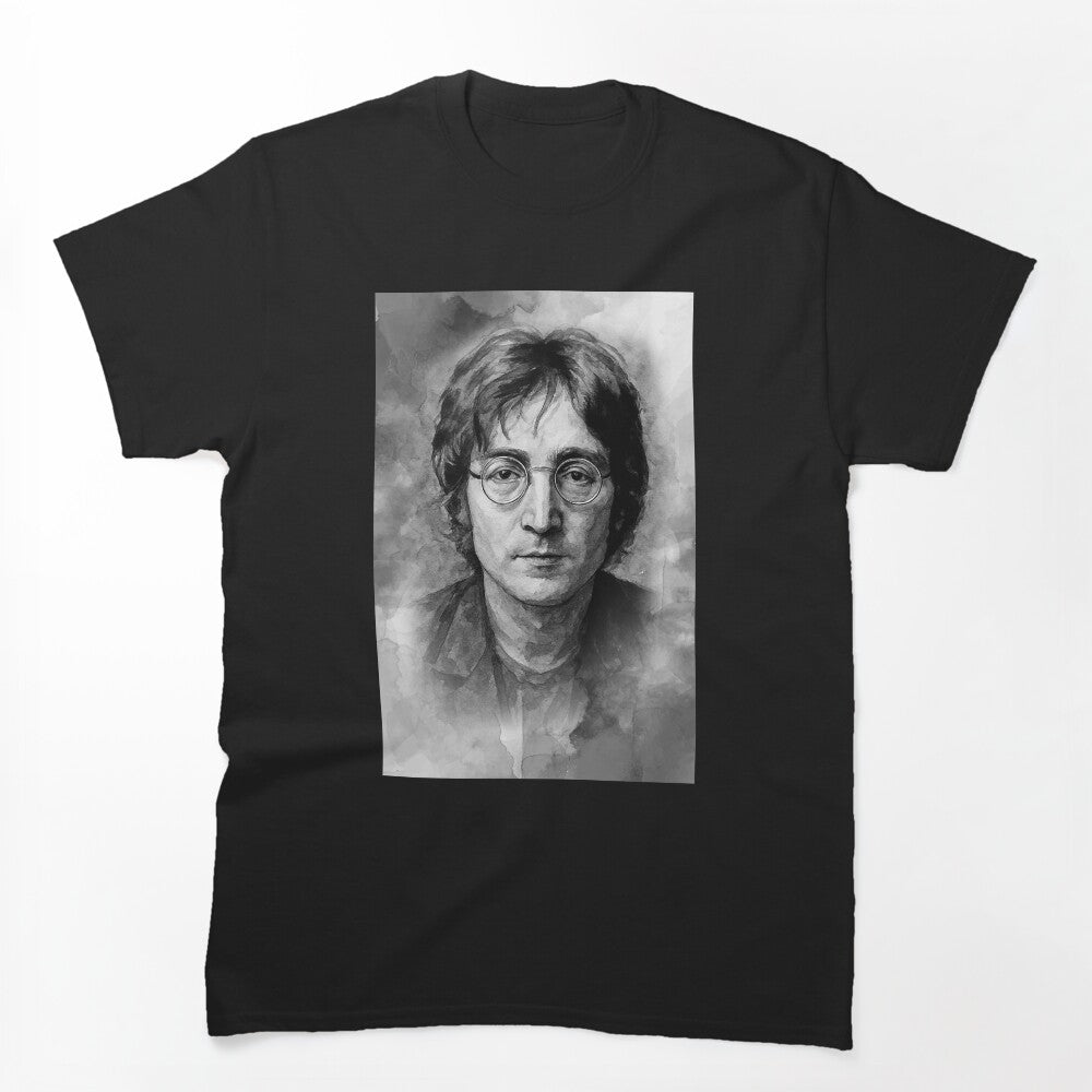 John Lennon Watercolour Portrait Iconic Beatles Art Print By Conor Shirt