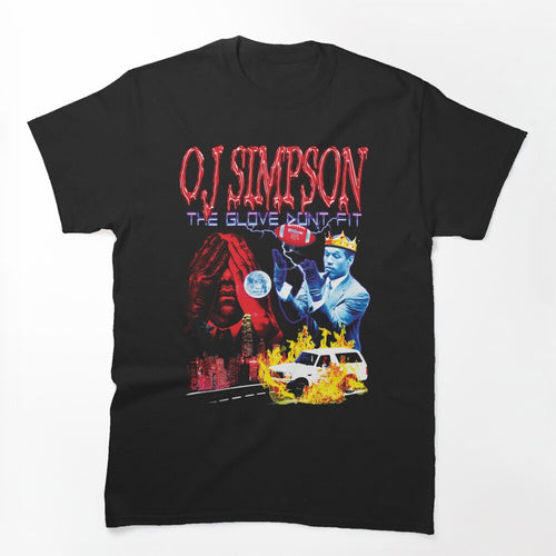 OJ Simpson The Glove Don't Fit - Vintage 90s Bling Rapper Mixtape Shirt