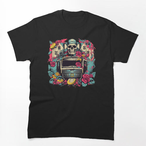 80s Music Skull And Roses Rock And Metal Shirt