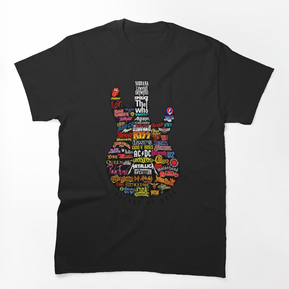 Legends Of Rock Band Logo Guitar V2 Shirt