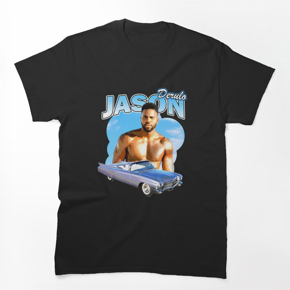 Rapper With Vintage Car Jason Derulo Shirt