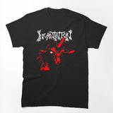 White Typography Doom Metal Shirt